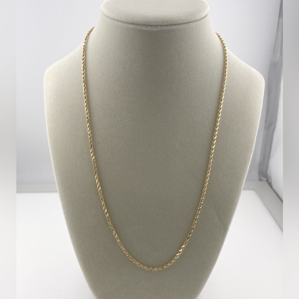 GND 14k solid gold 2mm Rope Chain 3.11 grams